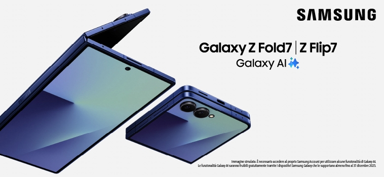 Nuovi Samsung Galaxy Z Fold7 e Z Flip7